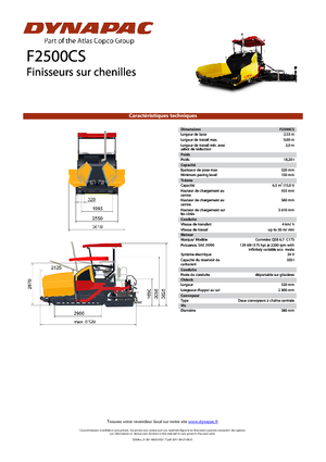 Верижни машини за асфалт Dynapac F 2500 CS