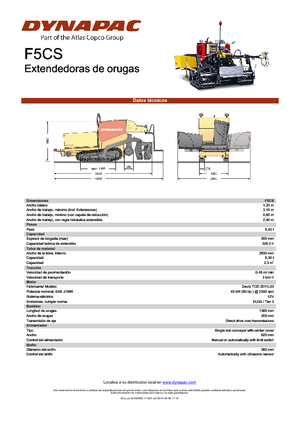 Верижни машини за асфалт Dynapac F 5 CS