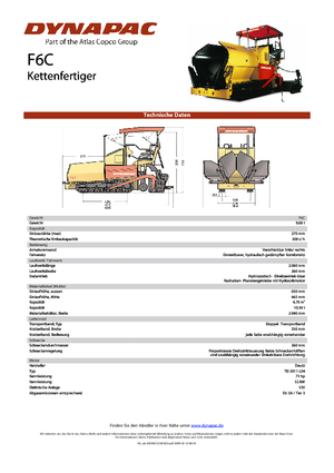 Верижни машини за асфалт Dynapac F 6 C