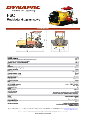 Верижни машини за асфалт Dynapac F 6 C