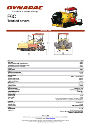 Верижни машини за асфалт Dynapac F 6 C