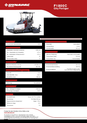 Верижни машини за асфалт Dynapac F1800C