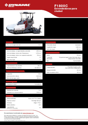 Верижни машини за асфалт Dynapac F1800C