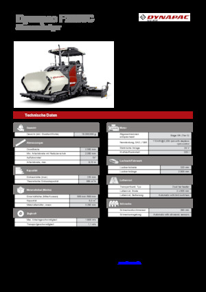 Верижни машини за асфалт Dynapac F2500C