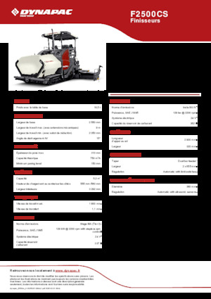 Верижни машини за асфалт Dynapac F2500CS