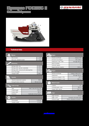 Верижни машини за асфалт Dynapac FC1300C II
