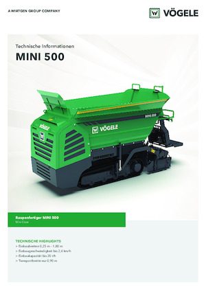 Верижни машини за асфалт Vögele MINI 500