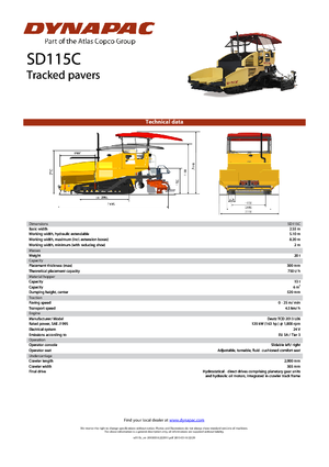 Верижни машини за асфалт Dynapac SD 115 C
