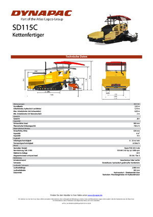 Верижни машини за асфалт Dynapac SD 115 C
