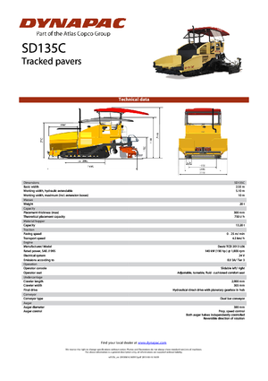 Верижни машини за асфалт Dynapac SD 135 C