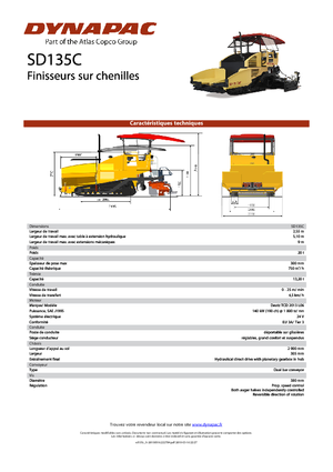 Верижни машини за асфалт Dynapac SD 135 C