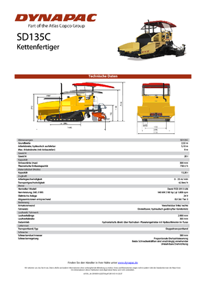 Верижни машини за асфалт Dynapac SD 135 C