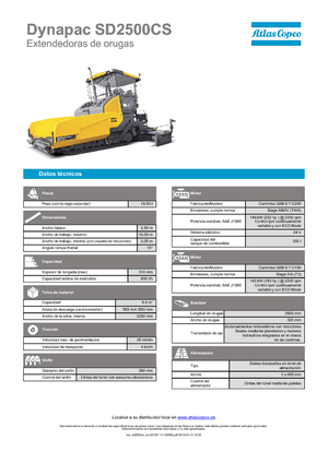 Верижни машини за асфалт Dynapac SD 2500 CS