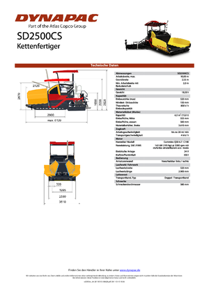 Верижни машини за асфалт Dynapac SD 2500 CS