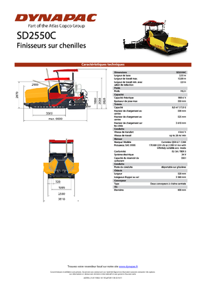 Верижни машини за асфалт Dynapac SD 2550 C