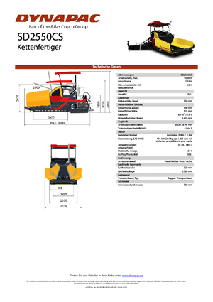 Верижни машини за асфалт Dynapac SD 2550 CS