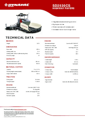Верижни машини за асфалт Dynapac SD2530CS