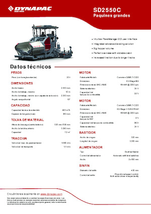 Верижни машини за асфалт Dynapac SD2550C