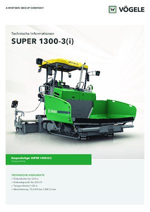 Верижни машини за асфалт Vögele Super 1300-3i