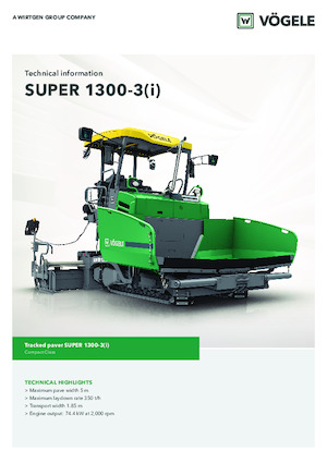 Верижни машини за асфалт Vögele Super 1300-3i