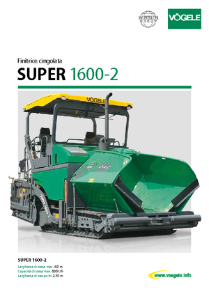 Верижни машини за асфалт Vögele Super 1600-2