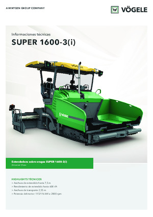 Верижни машини за асфалт Vögele Super 1600-3i
