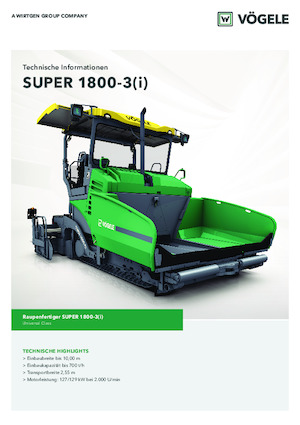 Верижни машини за асфалт Vögele Super 1800-3i