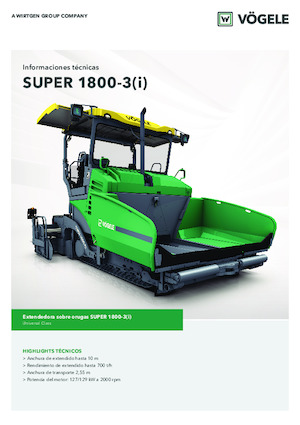 Верижни машини за асфалт Vögele Super 1800-3i