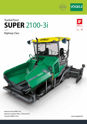 Верижни машини за асфалт Vögele Super 2100-3i