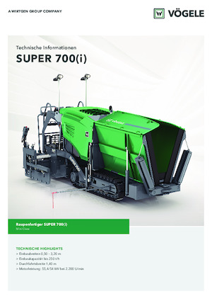 Верижни машини за асфалт Vögele Super 700i