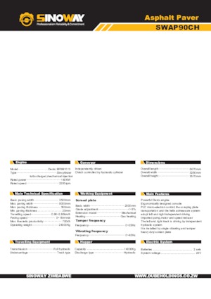 Верижни машини за асфалт Sinoway SWAP90CH