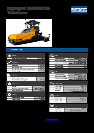 Верижни машини за асфалт Dynapac SD 2500 CS
