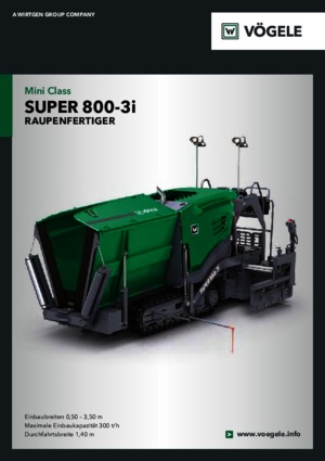 Верижни машини за асфалт Vögele Super 800-3i