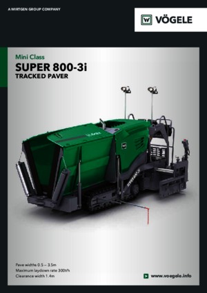 Верижни машини за асфалт Vögele Super 800-3i