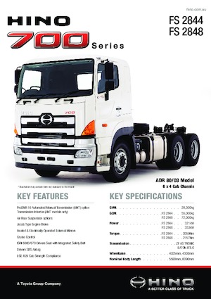 Влекачи Hino 700 FS 2844 6x4