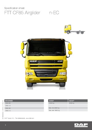 Влекачи DAF CF 85.460 FTT Airglider SLEEPER CAB
