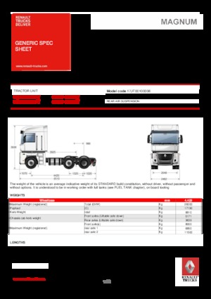 Влекачи Renault MAGNUM 480.25 6X2 TML E5