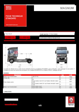 Влекачи Renault MAGNUM 520.19 4X2 T E5 - ROUTE 66