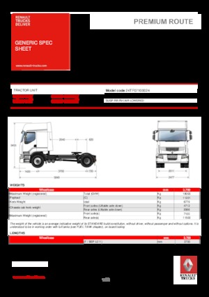 Влекачи Renault PREMIUM 380.18 4X2 D TGV950