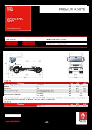 Влекачи Renault PREMIUM 430.19 4X2 LD TGV1040