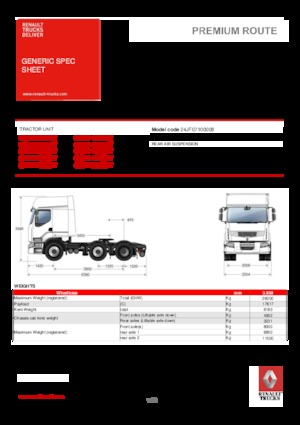 Влекачи Renault PREMIUM 460.26 6X2 TML
