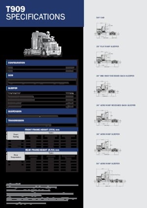 Влекачи Kenworth T909 28” Flat roof X15 6x4
