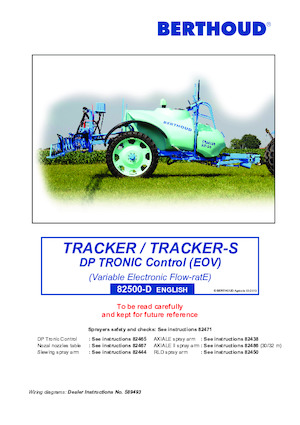 Прикачни полеви пръскачки Berthoud TRACKER 3200 