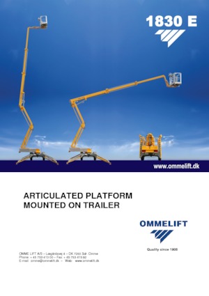 Монтирани на камион артикулиращи подемници за стрели OMMELIFT 1830 EX