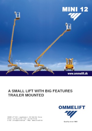 Монтирани на ремаркета телескопични подемници за стрели OMMELIFT Mini 12 EJ