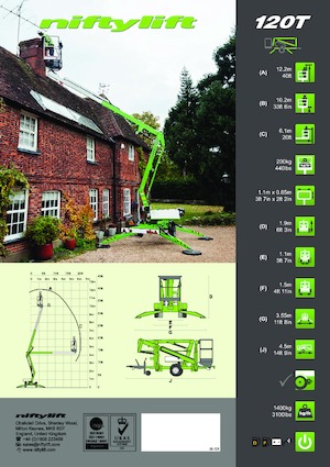 Монтирани на камион артикулиращи подемници за стрели Niftylift NL 120 T