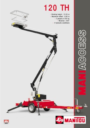 Монтирани на камион артикулиращи подемници за стрели Manitou 120 TH