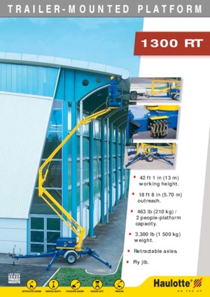 Монтирани на камион артикулиращи подемници за стрели Haulotte 1300 RT