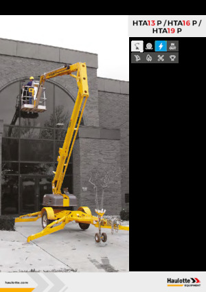 Монтирани на ремаркета повдигачи с подвижна стрела Haulotte HTA16 P