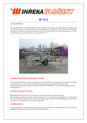 Монтирани на камион артикулиращи подемници за стрели Inreka IP 11-2